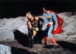 Mark Pillow and Christopher Reeve in Superman IV: The Quest for Peace.