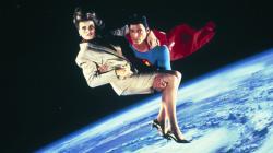 Mariel Hemingway and Christopher Reeve in Superman IV: The Quest for Peace.