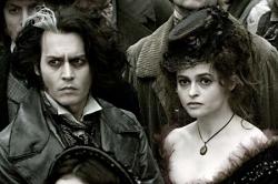 Johnny Depp and Helena Bonham Carter in Sweeney Todd: The Demon Barber of Fleet Street. Johnny Depp and Helena Bonham Carter in Sweeney Todd: The Demon Barber of Fleet Street.