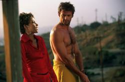 Halle Berry and Hugh Jackman in Swordfish.