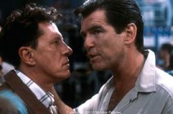Geoffrey Rush and Pierce Brosnan in The Tailor of Panama.