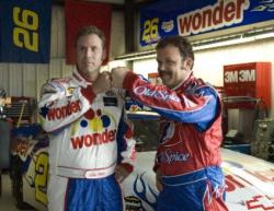 Will Ferrell and John C. Reilly in Talladega Nights: The Ballad of Ricky Bobby. Will Ferrell and John C. Reilly in Talladega Nights: The Ballad of Ricky Bobby.