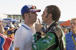 Will Ferrell and Sacha Baron Cohen in Talladega Nights: The Ballad of Ricky Bobby.