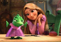 Mandy Moore provides the voice of Rapunzel in Disney's Tangled. Mandy Moore provides the voice of Rapunzel in Disney's Tangled.