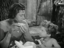 Johnny Weissmuller and Johnny Sheffield as Tarzan and Boy. Johnny Weissmuller and Johnny Sheffield as Tarzan and Boy.