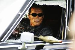 Arnold Schwarzenegger in T3: Rise of the Machines. Arnold Schwarzenegger in T3: Rise of the Machines.