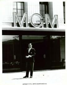 Frank Sinatra at the entrance to the fabled MGM studios.