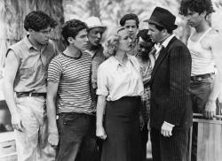 The Dead End Kids with Gloria Dickson and John Garfield in They Made Me a Criminal. The Dead End Kids with Gloria Dickson and John Garfield in They Made Me a Criminal.