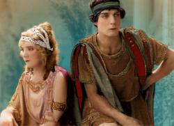 Margaret Leahy and Buster Keaton in Three Ages. Margaret Leahy and Buster Keaton in Three Ages.