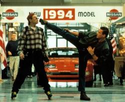 Jean-Claude Van Damme making his mark in Timecop Jean-Claude Van Damme making his mark in Timecop