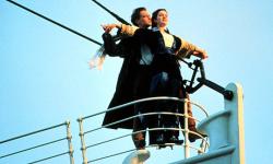 Leonardo DiCaprio and Kate Winslet in Titanic. Leonardo DiCaprio and Kate Winslet in Titanic.