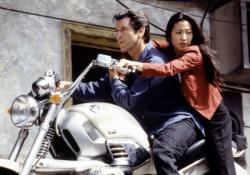 Pierce Brosnan and Michelle Yeoh in Tomorrow Never Dies. Pierce Brosnan and Michelle Yeoh in Tomorrow Never Dies.