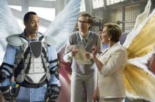 Dwayne Johnson, Stephen Merchant and a slumming Julie Andrews. Dwayne Johnson, Stephen Merchant and a slumming Julie Andrews.