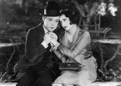 Harry Langdon and Joan Crawford in Tramp, Tramp, Tramp.