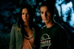 Megan Fox and Shia LaBeouf in Transformers. Megan Fox and Shia LaBeouf in Transformers.