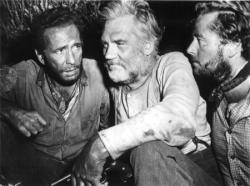 Humphrey Bogart, Walter Huston and Tim Holt in The Treasure of the Sierra Madre. Humphrey Bogart, Walter Huston and Tim Holt in The Treasure of the Sierra Madre.