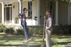 Hunter McCracken and Brad Pitt in The Tree of Life Hunter McCracken and Brad Pitt in The Tree of Life