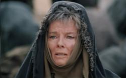 Katharine Hepburn as Hecuba in The Trojan Women. Katharine Hepburn as Hecuba in The Trojan Women.