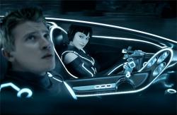Garrett Hedlund and Olivia Wilde in Tron: Legacy.