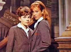 Hayley Mills and June Harding in The Trouble with Angels. Hayley Mills and June Harding in The Trouble with Angels.