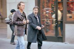 Matthew McConaughey and Al Pacino in Two for the Money. Matthew McConaughey and Al Pacino in Two for the Money.