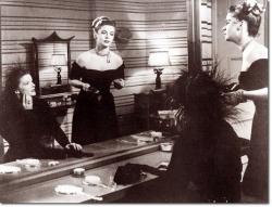 Katharine Hepburn and Jayne Meadows in Undercurrent.