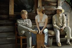 Robert Redford, Jennifer Lopez and Morgan Freeman in An Unfinished Life. Robert Redford, Jennifer Lopez and Morgan Freeman in An Unfinished Life.