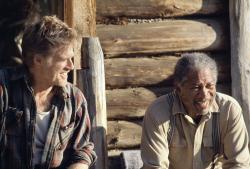 Robert Redford and Morgan Freeman in An Unfinished Life. Robert Redford and Morgan Freeman in An Unfinished Life.