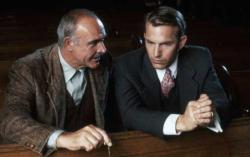 Sean Connery teaches Kevin Costner the Chicago Way in The Untouchables. Sean Connery teaches Kevin Costner the Chicago Way in The Untouchables.
