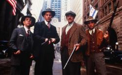 Charles Martin Smith, Kevin Costner, Sean Connery and Andy Garcia in The Untouchables.