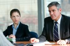 Anna Kendrick and George Clooney. Anna Kendrick and George Clooney.