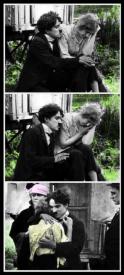 Charlie Chaplin and Edna Purviance in The Vagabond