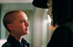 Natalie Portman and Hugo Weaving in V for Vendetta. Natalie Portman and Hugo Weaving in V for Vendetta.