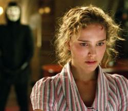 Hugo Weaving and Natalie Portman in V for Vendetta. Hugo Weaving and Natalie Portman in V for Vendetta.