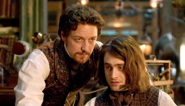 James McAvoy and Daniel Radcliffe in Victor Frankenstein.