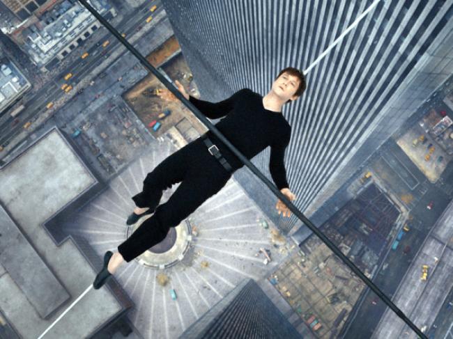 Joseph Gordon-Levitt as Philippe Petit in The Walk.