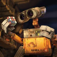 Wall-E and his Rubiks Cube.