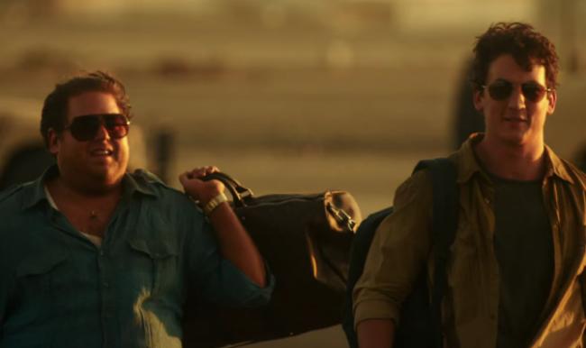 Johah Hill and Miles Teller in War Dogs.