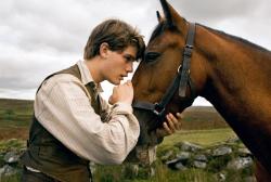 Jeremy Irvine and Joey the War Horse. Jeremy Irvine and Joey the War Horse.