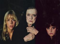 Lynn-Holly Johnson, Bette Davis and Kyle Richards in The Watcher in the Woods.