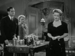 George Coulouris, Geraldine Fitzgerald and Bette Davis in Watch on the Rhine