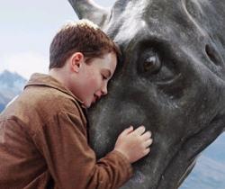 A boy and his water horse. 