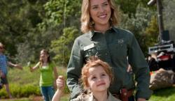 Scarlett Johansson gets upstaged by Maggie Elizabeth Jones in We Bought a Zoo. Scarlett Johansson gets upstaged by Maggie Elizabeth Jones in We Bought a Zoo.