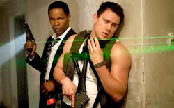 Jamie Foxx and Channing Tatum in White House Down.