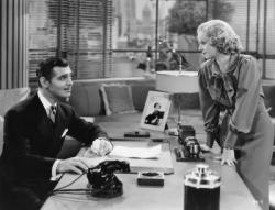 Clark Gable and Jean Harlow in Wife vs. Secretary.