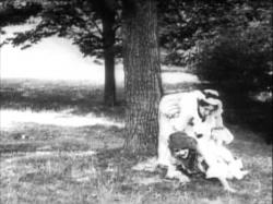 Mary Pickford and Clara T. Bracy in Wilful Peggy.