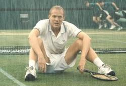 Paul Bettany in Wimbledon.