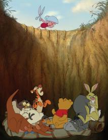 Piglet must find a way to save Pooh and friends.