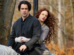 Colin Farrell and Jessica Brown Findlay in Winter's Tale. Colin Farrell and Jessica Brown Findlay in Winter's Tale.