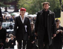 Rila Fukushima and Hugh Jackman in The Wolverine.